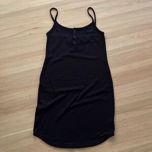 Aritzia Golden Black Jersey Dress